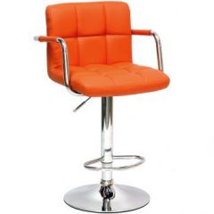 Барный стул Barneo N-69 Kruger Arm Оранжевый в Лысьве - lysva.mebel24.online | фото 1
