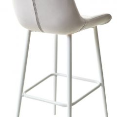 Барный стул ХОФМАН, цвет H-09 Светло-серый, велюр / белый каркас М-City в Лысьве - lysva.mebel24.online | фото 4