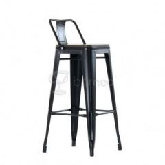 Барный стул N-238 Tolix Wood style Черный в Лысьве - lysva.mebel24.online | фото 1