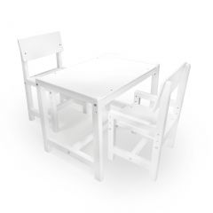 Детский растущий комплект стол и два стула  Я САМ "Лофт" (Белый, Белый) в Лысьве - lysva.mebel24.online | фото 2