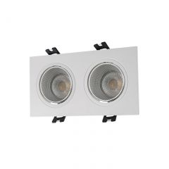 DK3072-WH+CH Встраиваемый светильник, IP 20, 10 Вт, GU5.3, LED, белый/хром, пластик в Лысьве - lysva.mebel24.online | фото 2