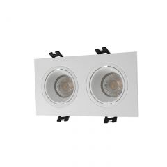 DK3072-WH Встраиваемый светильник, IP 20, 10 Вт, GU5.3, LED, белый/белый, пластик в Лысьве - lysva.mebel24.online | фото