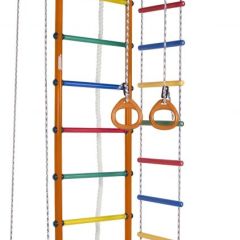 ДСК Атлант оранжевый радуга: турник, кольца, канат, трапеция, веревочная лестница в Лысьве - lysva.mebel24.online | фото 1
