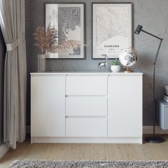МОРИ Гостиная модульная (белый) в Лысьве - lysva.mebel24.online | фото 9