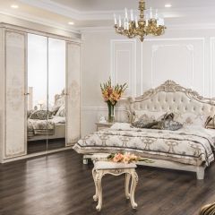 Комод 4 ящика с Зеркалом ППУ (крем) коллекция Патрисия в Лысьве - lysva.mebel24.online | фото 5