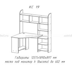 Компьютерный стол №19 (Анкор темный) в Лысьве - lysva.mebel24.online | фото 3