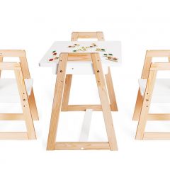 Комплект детской мебели стол и  два стула Я САМ "Лофт-Дуо" (Белый) в Лысьве - lysva.mebel24.online | фото
