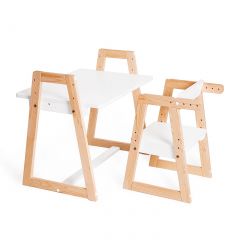Комплект детской мебели стол и  два стула Я САМ "Лофт-Дуо" (Белый) в Лысьве - lysva.mebel24.online | фото 7