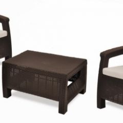 Комплект мебели Корфу Уикенд (Corfu Weekend) коричневый - серо-бежевый * в Лысьве - lysva.mebel24.online | фото