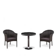Комплект плетеной мебели T601/Y350A-W53 Brown (2+1) в Лысьве - lysva.mebel24.online | фото 1