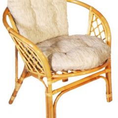 Кресло Багама, подушки светлые обычные шенил (Мёд) в Лысьве - lysva.mebel24.online | фото 1