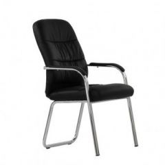 Кресло Barneo K-16 для посетителей и переговорных (черный) в Лысьве - lysva.mebel24.online | фото