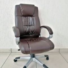 Кресло Barneo K-6 для руководителя (коричневая экокожа) в Лысьве - lysva.mebel24.online | фото