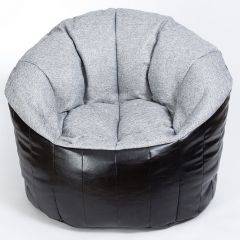 Кресло бескаркасное Релакс Люкс (Серый/Черный) в Лысьве - lysva.mebel24.online | фото 1