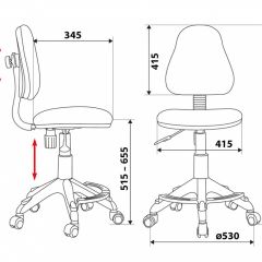 Кресло детское Бюрократ KD-4-F/PENCIL-GN зеленый карандаши в Лысьве - lysva.mebel24.online | фото 3