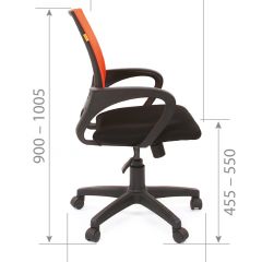 Кресло для оператора CHAIRMAN 696 black (ткань TW-11/сетка TW-04) в Лысьве - lysva.mebel24.online | фото 5