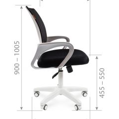 Кресло для оператора CHAIRMAN 696 white (ткань TW-10/сетка TW-05) в Лысьве - lysva.mebel24.online | фото 7