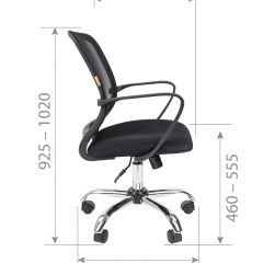 Кресло для оператора CHAIRMAN 698 хром (ткань TW 10/сетка TW 05) в Лысьве - lysva.mebel24.online | фото 7