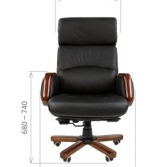 Кресло для руководителя CHAIRMAN 417 (Натуральная кожа) Черное в Лысьве - lysva.mebel24.online | фото 4