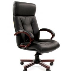Кресло для руководителя CHAIRMAN  421 (Натуральная кожа) Черное в Лысьве - lysva.mebel24.online | фото 1