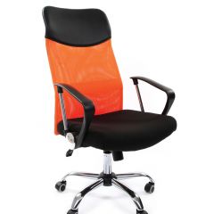 Кресло для руководителя CHAIRMAN 610 N (15-21 черный/сетка оранжевый) в Лысьве - lysva.mebel24.online | фото 1