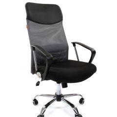 Кресло для руководителя CHAIRMAN 610 N(15-21 черный/сетка серый) в Лысьве - lysva.mebel24.online | фото
