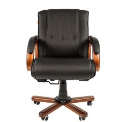 Кресло для руководителя CHAIRMAN  653 М (Кожа) Черное в Лысьве - lysva.mebel24.online | фото 2