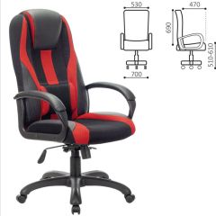 Кресло компьютерное BRABIX PREMIUM "Rapid GM-102" (экокожа/ткань, черное/красное) 532107 в Лысьве - lysva.mebel24.online | фото 2