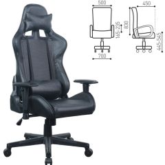 Кресло компьютерное BRABIX "GT Carbon GM-115" (две подушки, экокожа, черное) 531932 в Лысьве - lysva.mebel24.online | фото 5