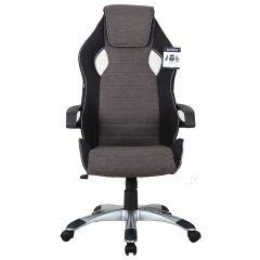 Кресло компьютерное BRABIX Techno GM-002 (ткань) черное/серое, вставки белые (531815) в Лысьве - lysva.mebel24.online | фото 3