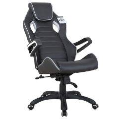 Кресло компьютерное BRABIX Techno Pro GM-003 (экокожа черное/серое, вставки серые) 531814 в Лысьве - lysva.mebel24.online | фото 4