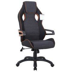 Кресло компьютерное BRABIX Techno Pro GM-003 (ткань черное/серое, вставки оранжевые) 531813 в Лысьве - lysva.mebel24.online | фото