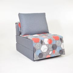 Кресло-кровать бескаркасное Харви (серый-геометрия слейт) в Лысьве - lysva.mebel24.online | фото
