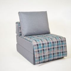 Кресло-кровать бескаркасное Харви (серый-квадро азур) в Лысьве - lysva.mebel24.online | фото