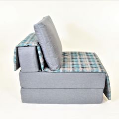 Кресло-кровать бескаркасное Харви (серый-квадро азур) в Лысьве - lysva.mebel24.online | фото 3