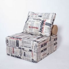 Кресло-кровать-пуф бескаркасное Прайм (Газета) в Лысьве - lysva.mebel24.online | фото