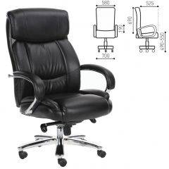 Кресло офисное BRABIX "Direct EX-580" (хром/рециклированная кожа/черное) 531824 в Лысьве - lysva.mebel24.online | фото