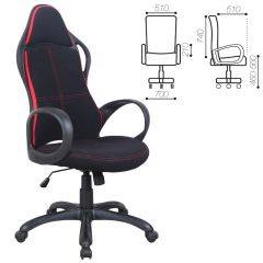 Кресло офисное BRABIX PREMIUM "Force EX-516" (ткань черное/вставки красные) 531571 в Лысьве - lysva.mebel24.online | фото 1