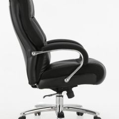 Кресло офисное BRABIX PREMIUM "Bomer HD-007" (рециклированная кожа, хром, черное) 531939 в Лысьве - lysva.mebel24.online | фото 3