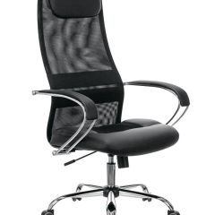 Кресло офисное BRABIX PREMIUM "Stalker EX-608 CH" (хром, ткань-сетка/кожзам, черное) 532091 в Лысьве - lysva.mebel24.online | фото