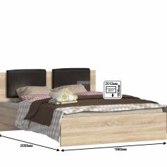 Кровать (1600) Веста СБ-2264 Дуб Сонома (без основания) в Лысьве - lysva.mebel24.online | фото 3