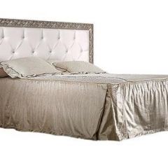 Кровать 2-х спальная(1,6 м)Тиффани Premium черная/серебро с мягким элементом со стразами с подъемным механизмом (ТФКР-2[3][7](П) в Лысьве - lysva.mebel24.online | фото