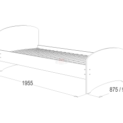 Кровать-4 одинарная (900*1900) в Лысьве - lysva.mebel24.online | фото 2