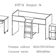 КАПРИЗ-14 Кровать 800 двухъярусная без рисунка в Лысьве - lysva.mebel24.online | фото 2