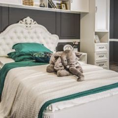 Кровать детская Мишель 1200 с мягким изголовьем из экокожи в Лысьве - lysva.mebel24.online | фото 3