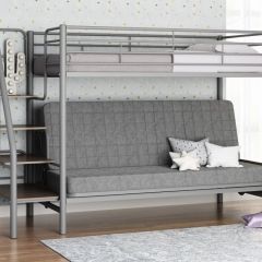 Кровать двухъярусная с диваном "Мадлен-3" (Серый/Серый) в Лысьве - lysva.mebel24.online | фото 1