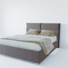 Кровать Корсика с ПМ 1200 (велюр темно-серый) в Лысьве - lysva.mebel24.online | фото 2