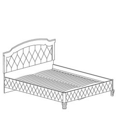 Кровать с обивкой №488 Марлен (1600) Кремовый белый в Лысьве - lysva.mebel24.online | фото 2