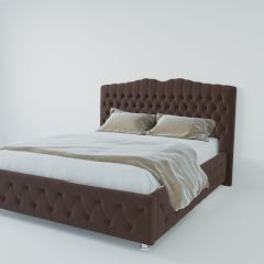 Кровать Нягань с ПМ 1200 (экокожа коричневая) в Лысьве - lysva.mebel24.online | фото 2