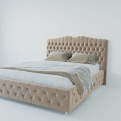 Кровать Нягань с ПМ 800 (велюр светло-серый) в Лысьве - lysva.mebel24.online | фото 2